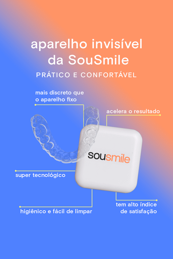 Sorriso alinhado com alinhadores invisíveis SouSmile